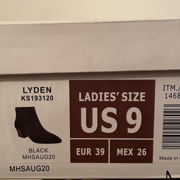 New Kensie Lyden Black Leather Suede Ankle… - Picture 8 of 8